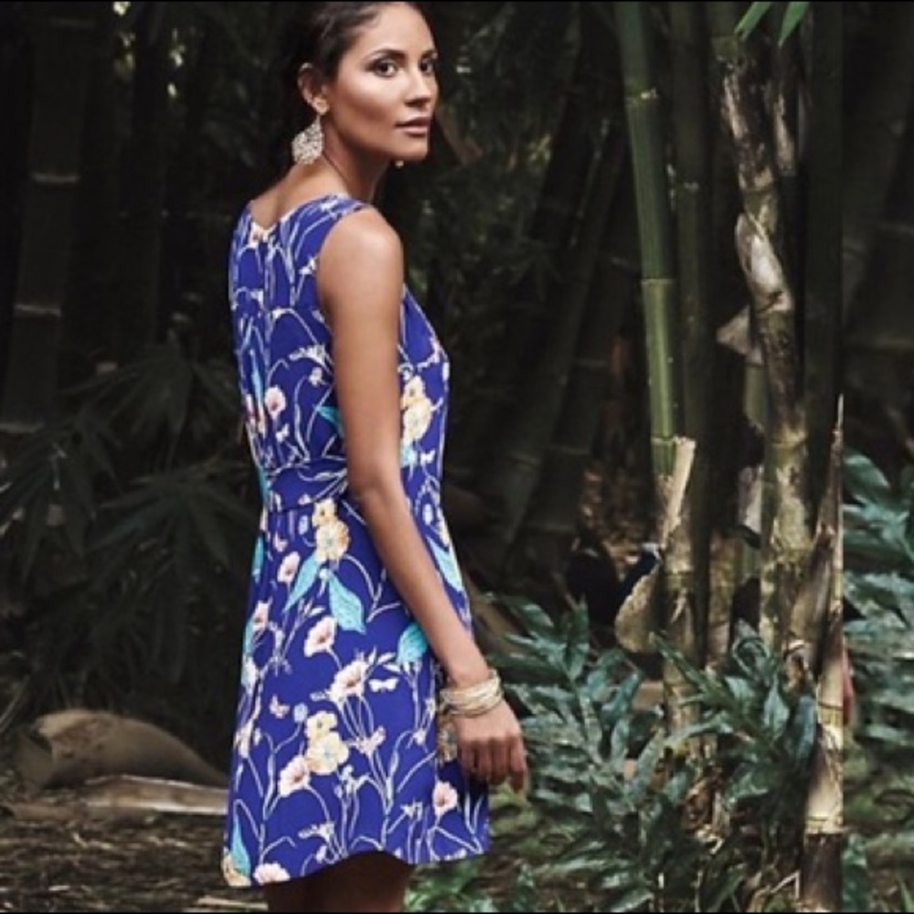Anthro HD in Paris Hidden Isle Motif Dress Floral